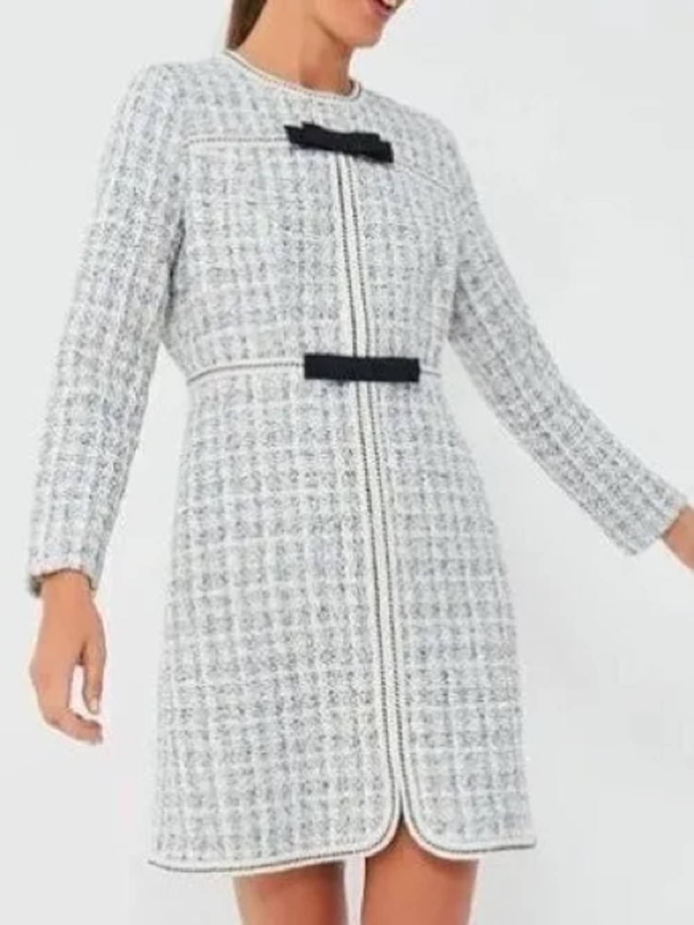 Pomander Place by Tuckernuck Brigitta Tweed Mini Dress with Bow Accents size M